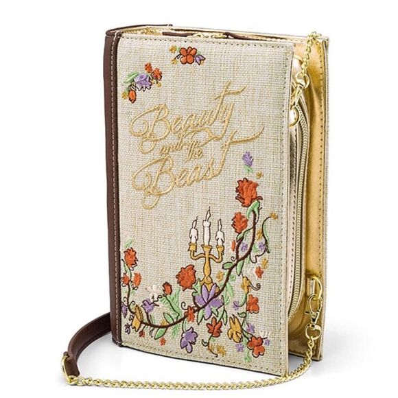 DANIELLE NICOLE Disney Beauty and the Beast Clutch Purse Book Belle BRAND NEW - Picture 2 of 7